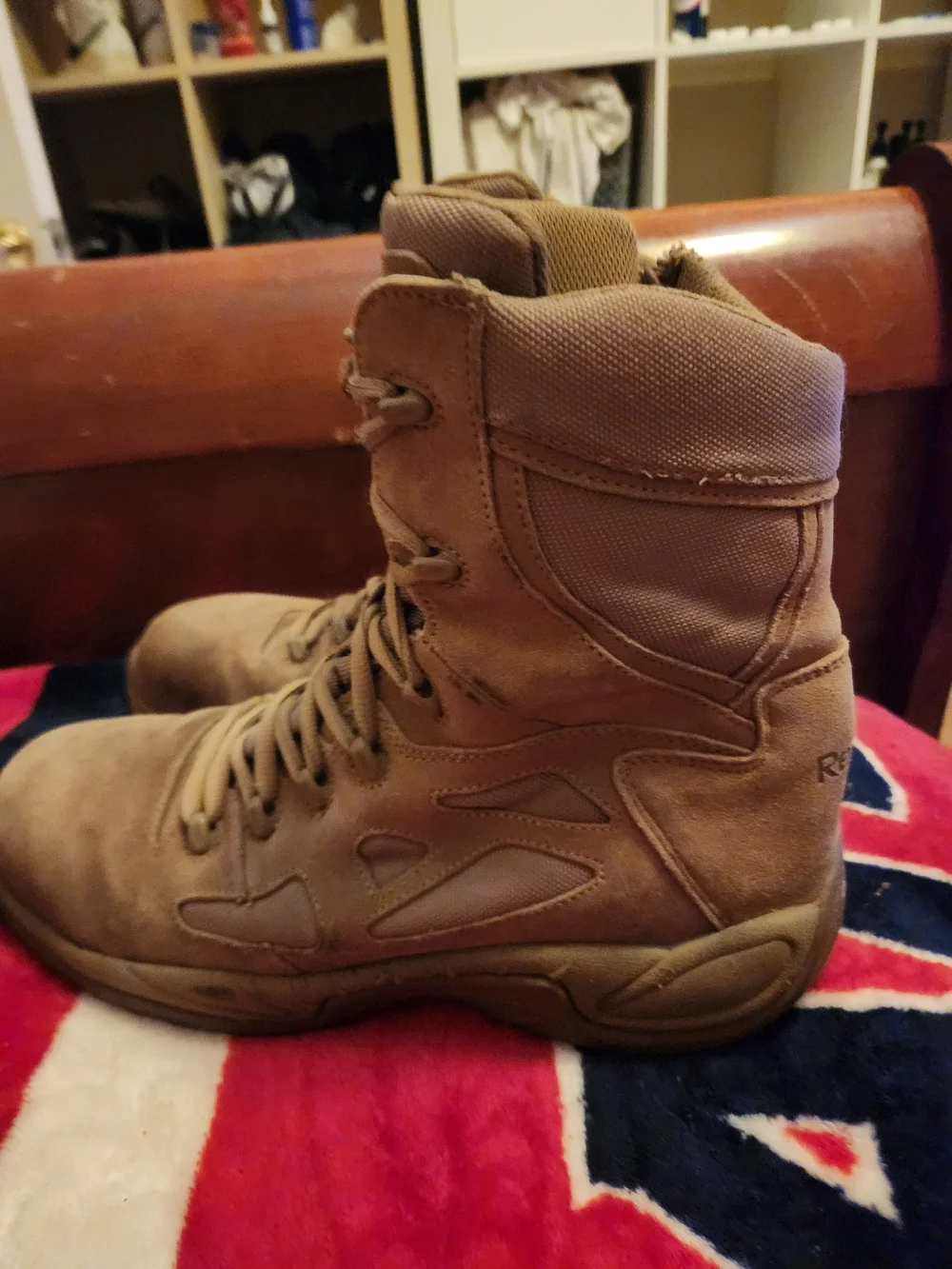 Reebok Men's Tactical Suede Boots in Brown Tan